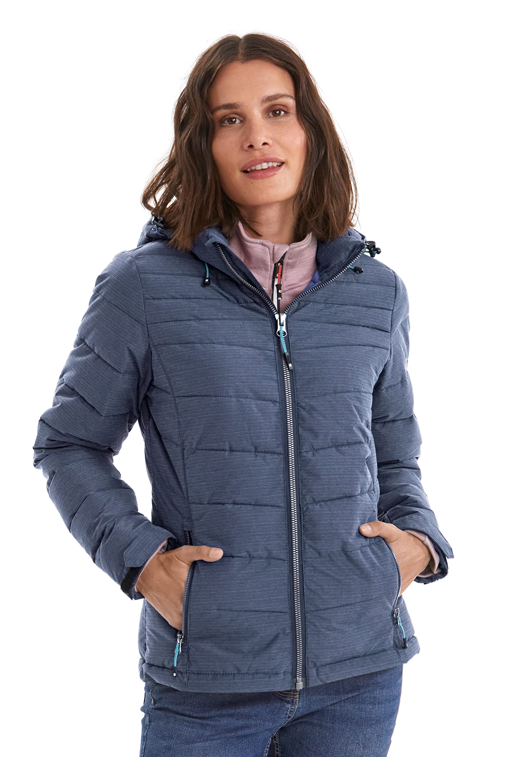 Killtec Skane Wmn Quilted Jckt A Women's Down Jacket with Detachable Hood with Z