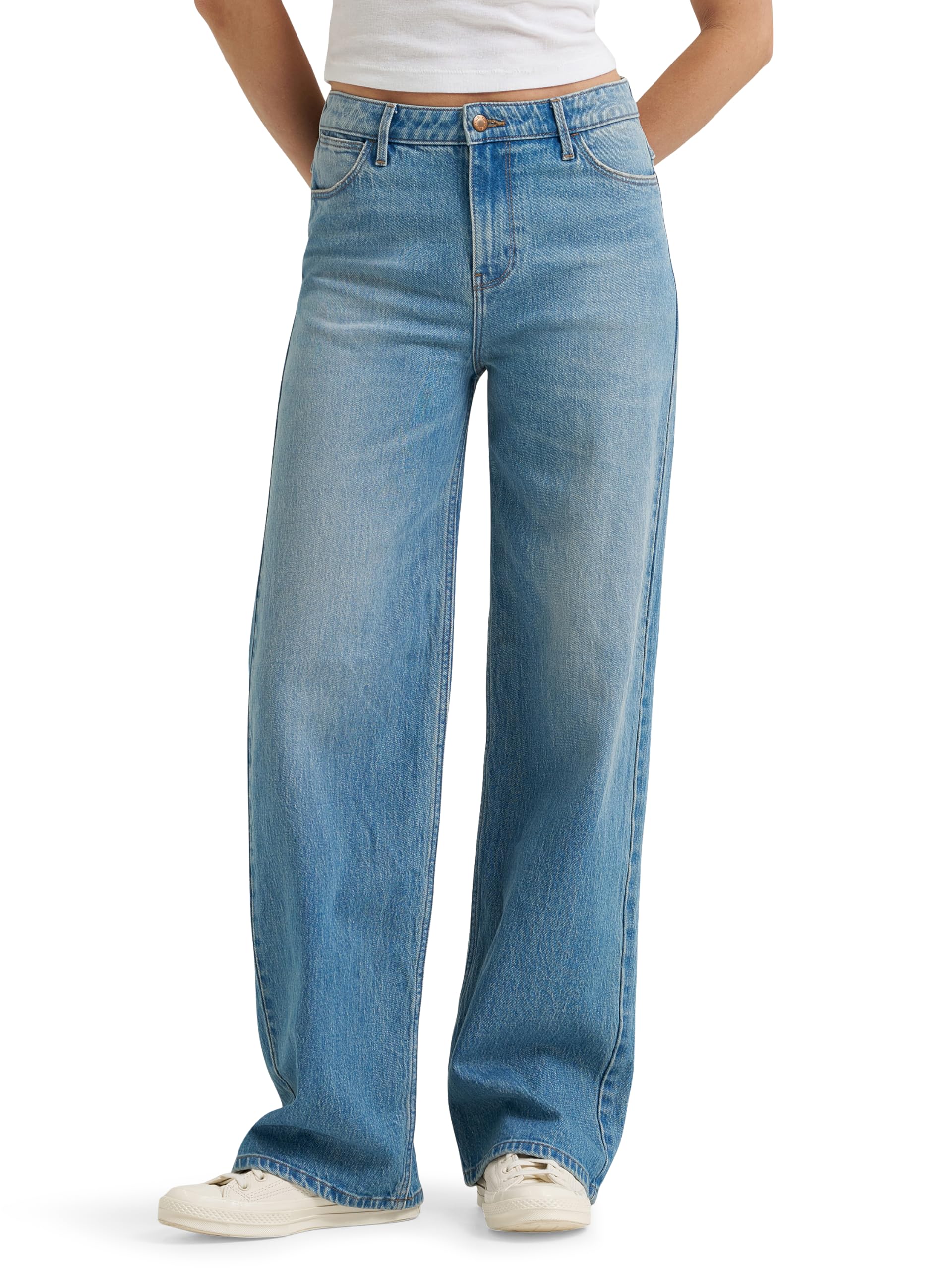 Wrangler Womens Women's Mid Rise Loose Straight JeanJeans