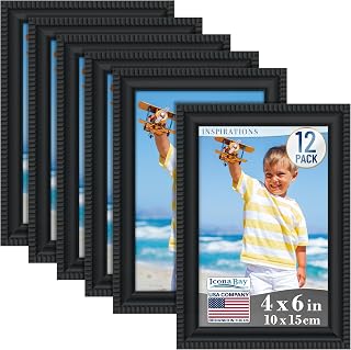 Icona Bay Photo Frame 4x6 5x7 8x10 Set, Plastic, Black, 4x6 (12 Pack)