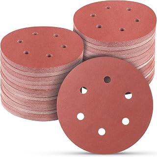 100 Pieces 6 Inch Sanding Discs 1000 Grit 6 Hole Hook and Loop Sandpaper Sandpaper Round Orbital Sandpaper Discs for Sander