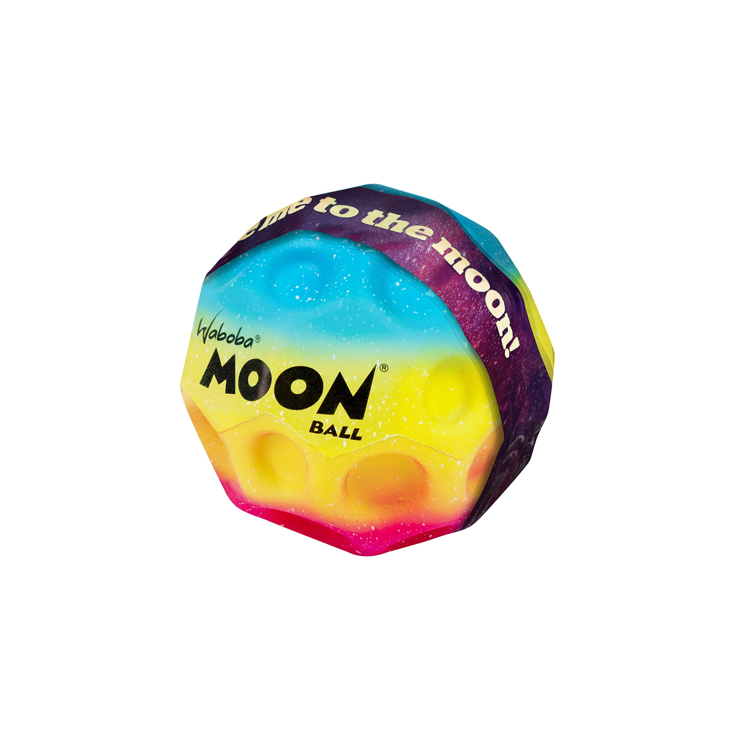 Waboba Moon Ball - 2.48" Rainbow Gradient - Outdoor Games Bouncy Balls for Kids 
