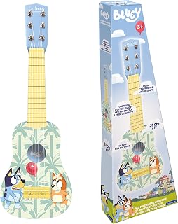 Lexibook, Bluey My First Guitar, K200BY | 53cm guitar, 6 nylon strings, Learning guide included, Blue