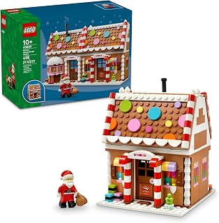 LEGO Festive Gingerbread House 40809 | Christmas Craft & Decoration, Building Toy, Girls & Boys, Ages 10+, Santa Minifigure, 498 pieces, Home Decor