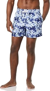 Amazon Essentials Men's Swimming Trunks with Mesh Lining, Pockets, Drawstring Closure