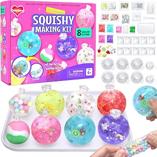 Doodora Squishy Balls Making Kit for Kids & Adults | DIY Your Own Sparkling Stress Balls with Accessories, Squishy Set, Squishy Maker Craft Birthday Gift for Ages 6+