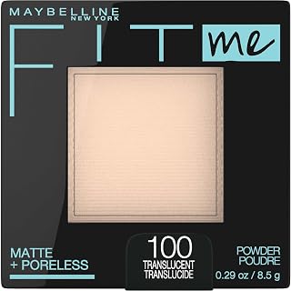Maybelline Fit Me Matte + Poreless Pressed Face Powder Makeup & Setting Powder, Translucent, 1 Count