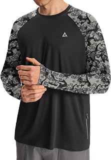 Men’s Sun Protection Shirts UPF 50+ Long Sleeve UV Shirt Rash Guard for Men Quick Dry Swim Fishing Beach Athletic