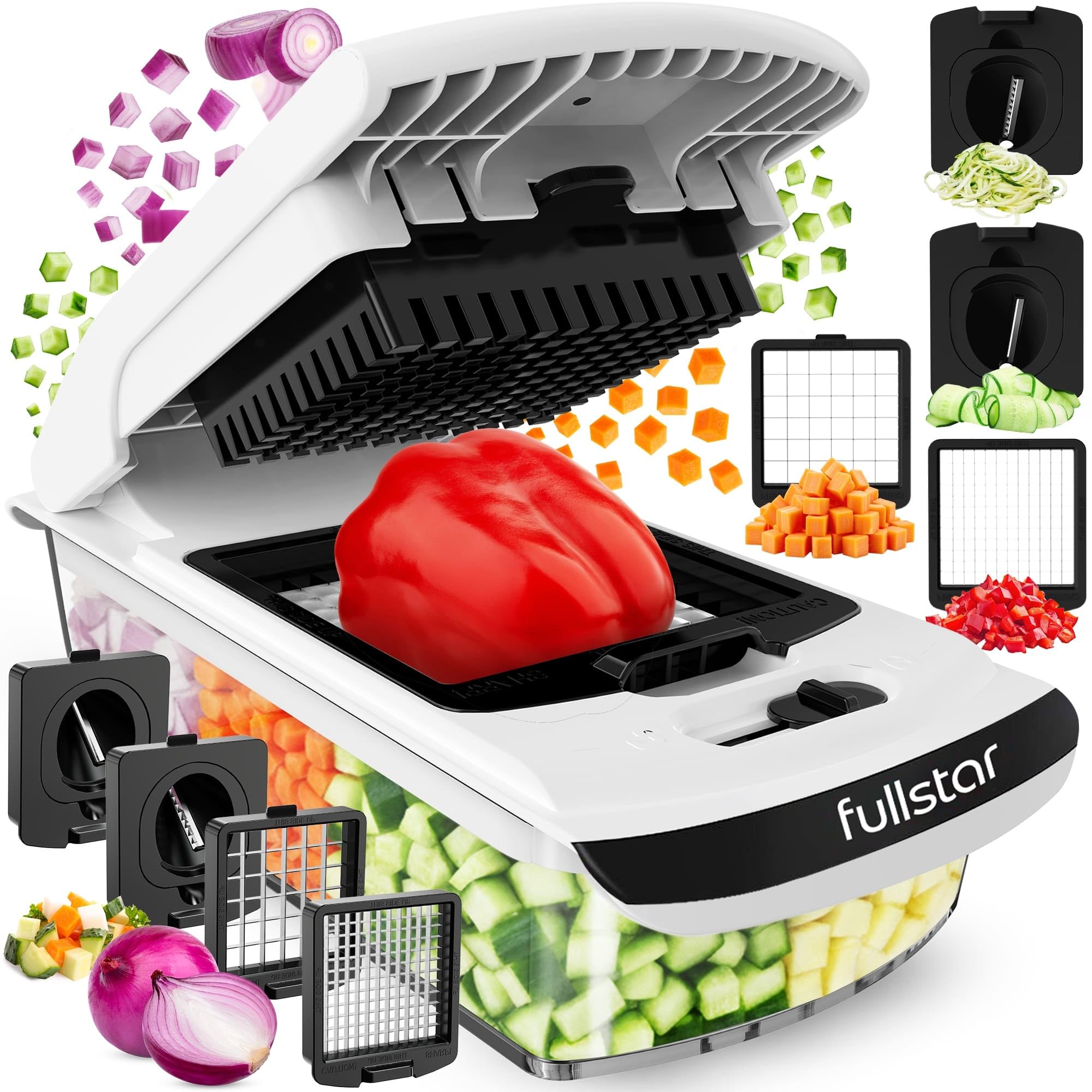 Fullstar Pro Original Vegetable Chopper & Spiralizer, All-in-1 Kitchen Tool | Mu