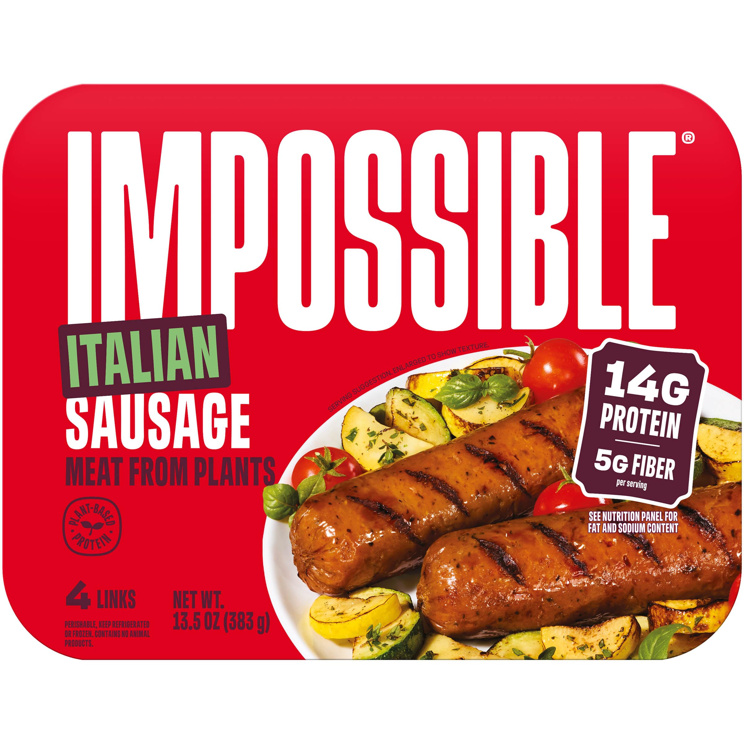 Impossible Impossible™ Sausage Made From Plants, Italian, 4 Links, 13.5, 54 OZ