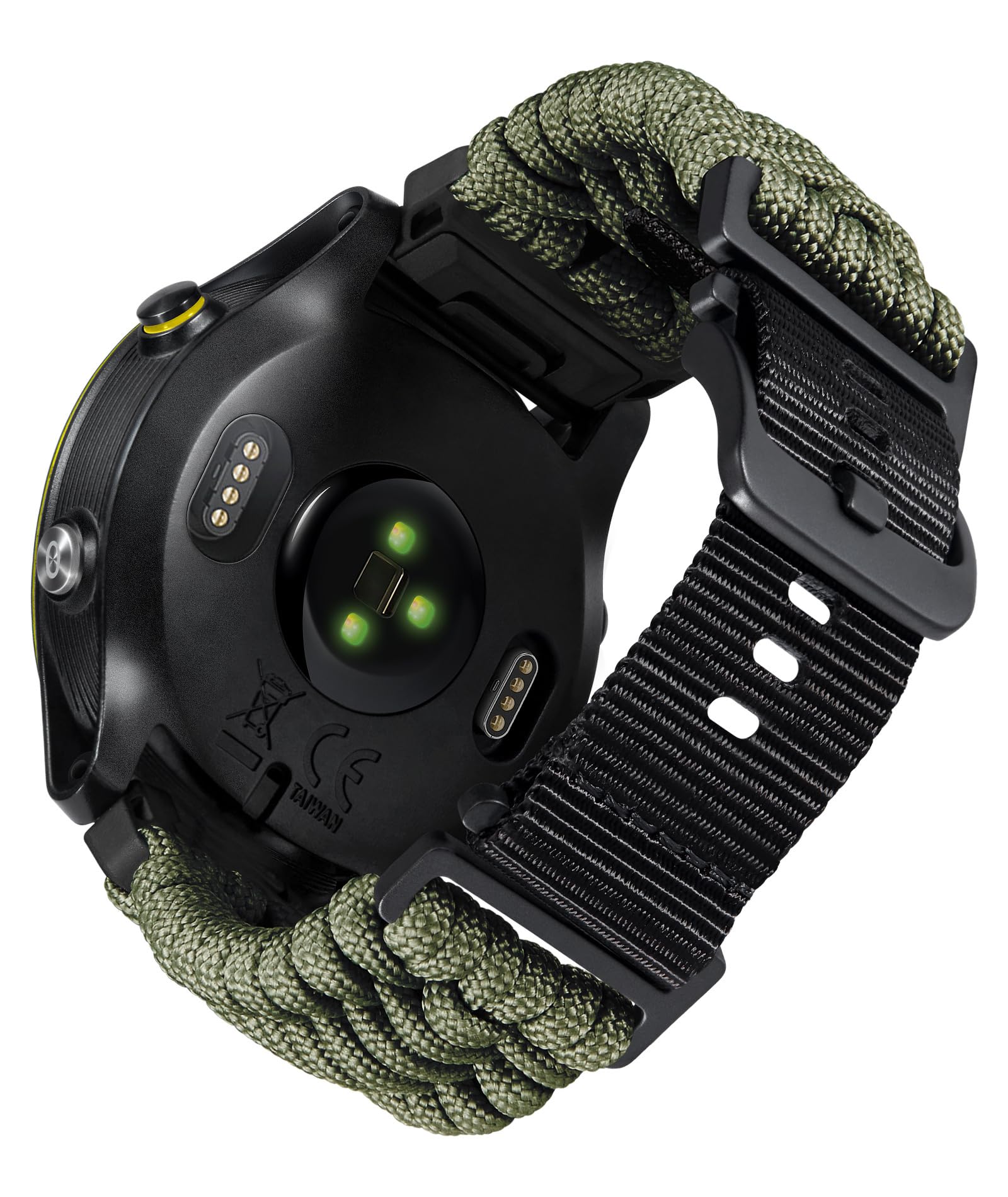 BINLUN Compatible with Garmin 20mm 22mm 26mm Braided Military Paracord Strap Spo