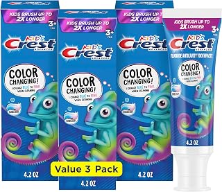 Advanced Kid's Fluoride Toothpaste, Bubblegum Flavor, 4.2 oz, 3 Count, Color-Changing Anticavity Toothpaste
