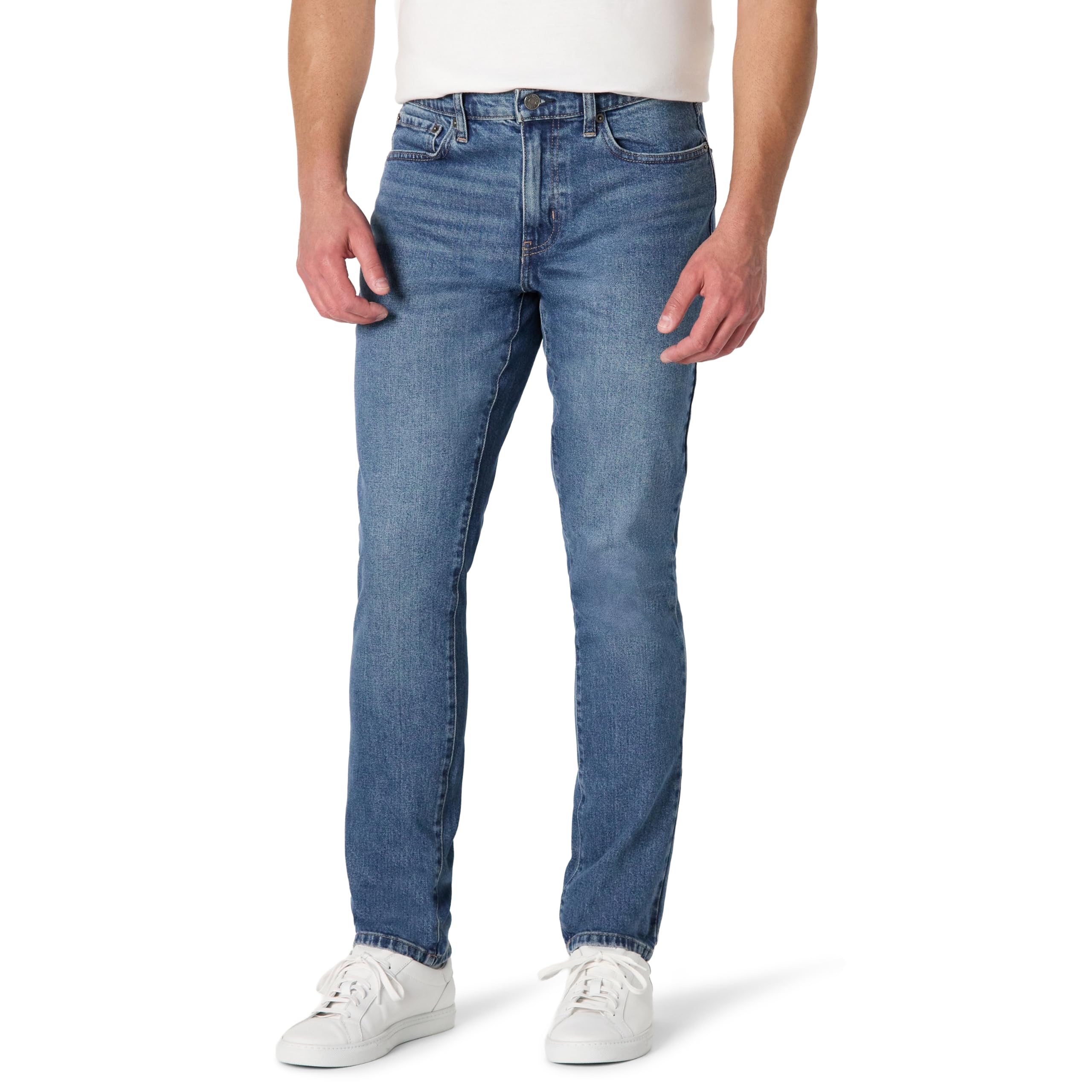Amazon Essentials Men's Slim-Fit Jeans with Tapered Leg, 5-Pocket Styling, Zip F