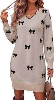 Zeagoo Women's Sweater Dress Pullover Sweater Fall Winter Casual Knit Dress