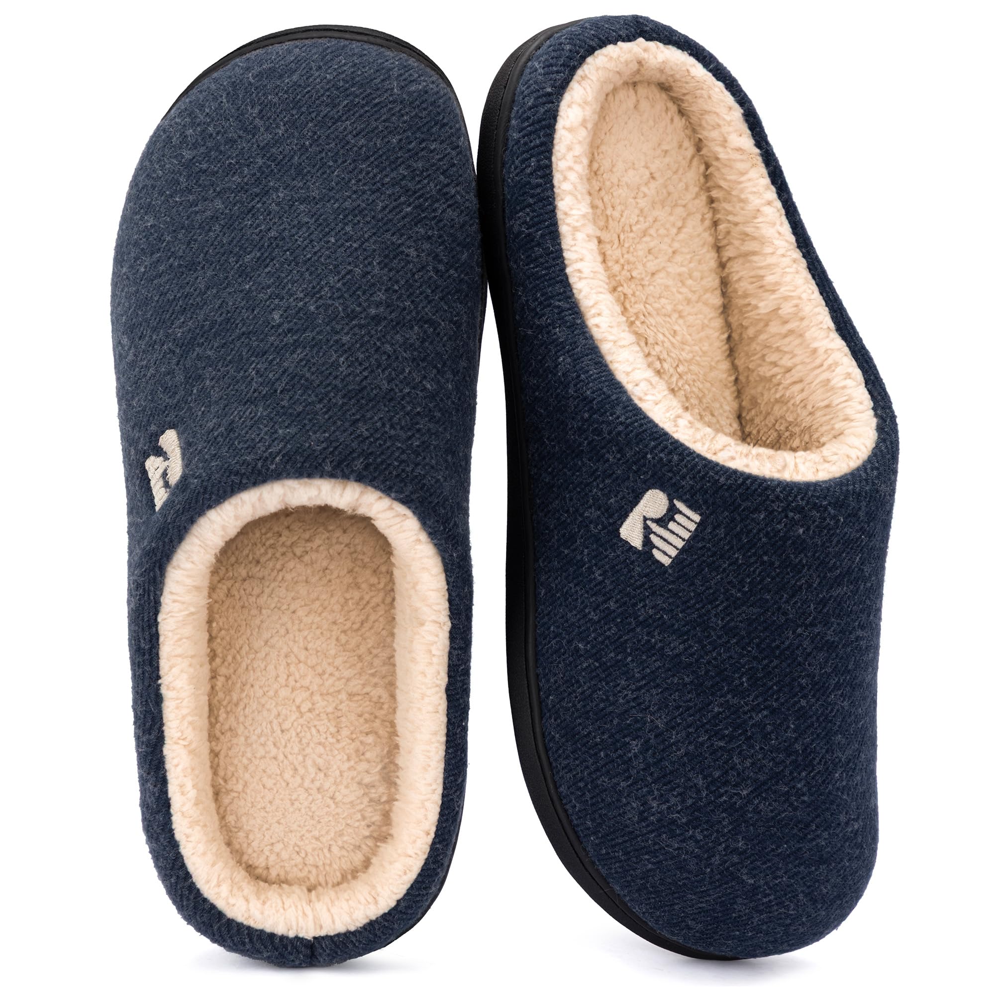 RockDove Men's Sherpa Lined Memory Foam Clog Slipper