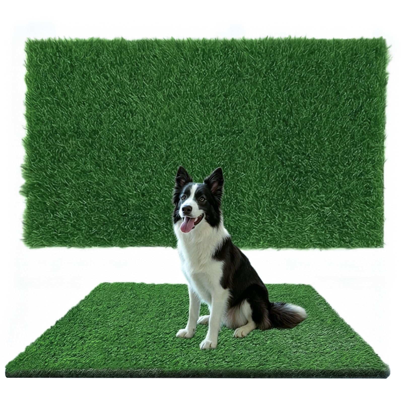 12FT x 12FT Artificial Grass Turf, 0.6" Pile Height Fake Grass Carpet | High Den