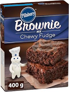 Pillsbury Chocolate Fudge Chewy Brownie Mix, 400 Grams Package of Brownie Mix, Baking Mix, Tastes Like Homemade, Easy To Bake