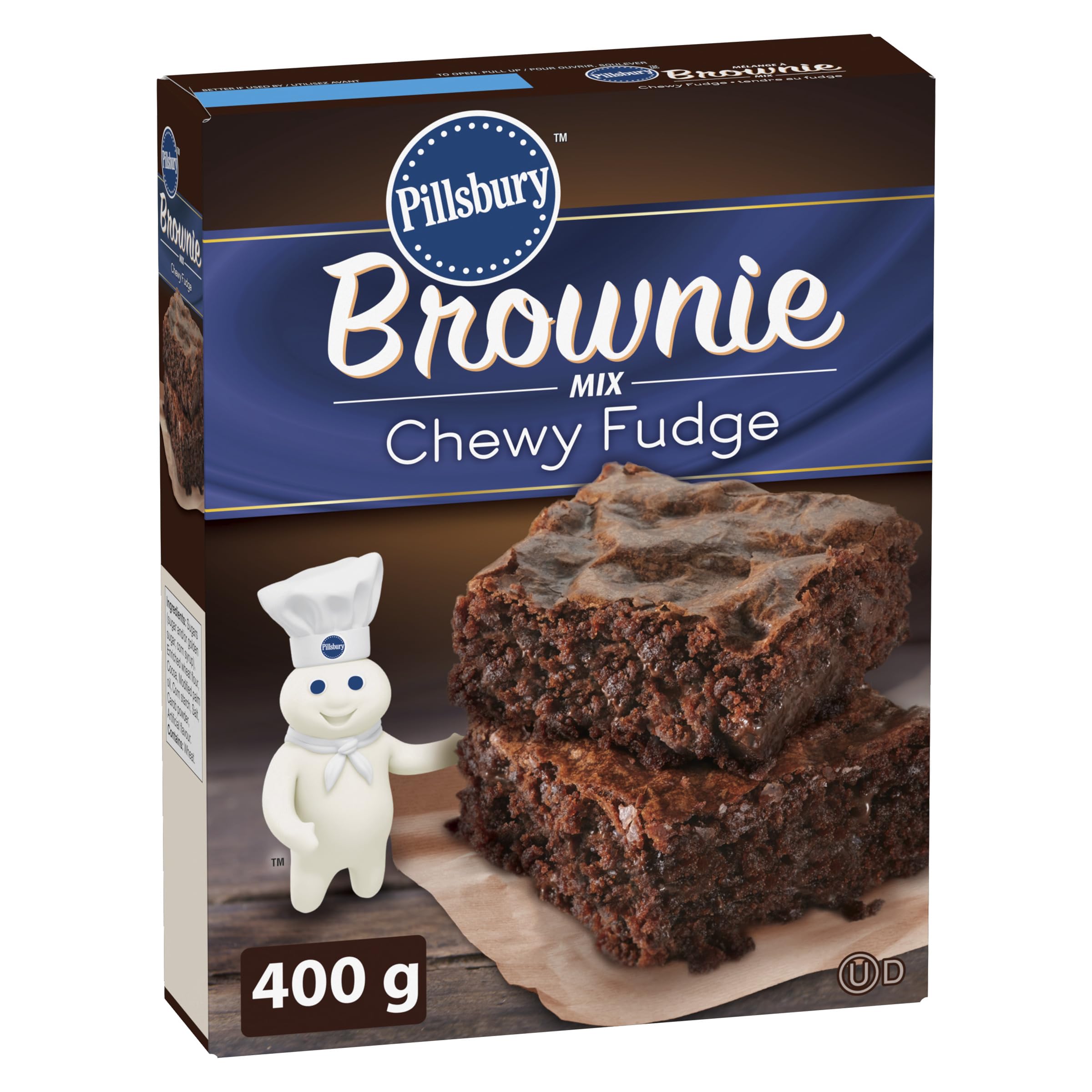 Pillsbury Chocolate Fudge Chewy Brownie Mix, 400 Grams Package of Brownie Mix, B