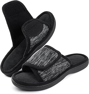 RockDove Men's Adjustable Wrap Memory Foam Slide Slipper
