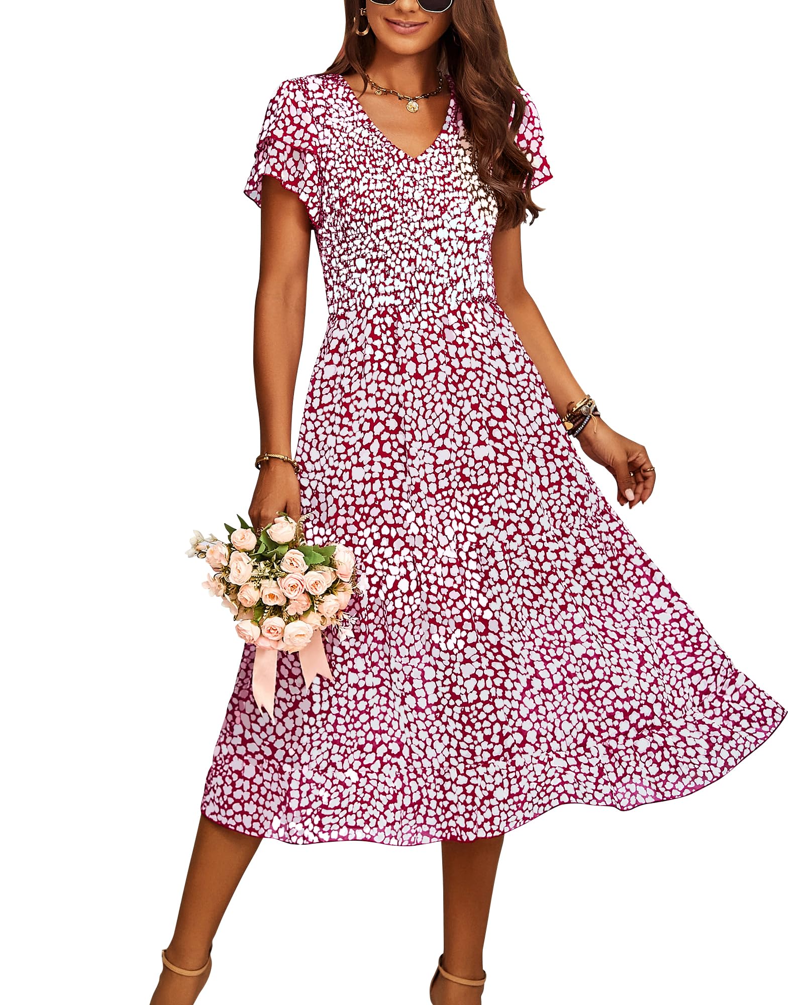 BTFBM Women Casual Summer Dresses Wedding Guest Dress