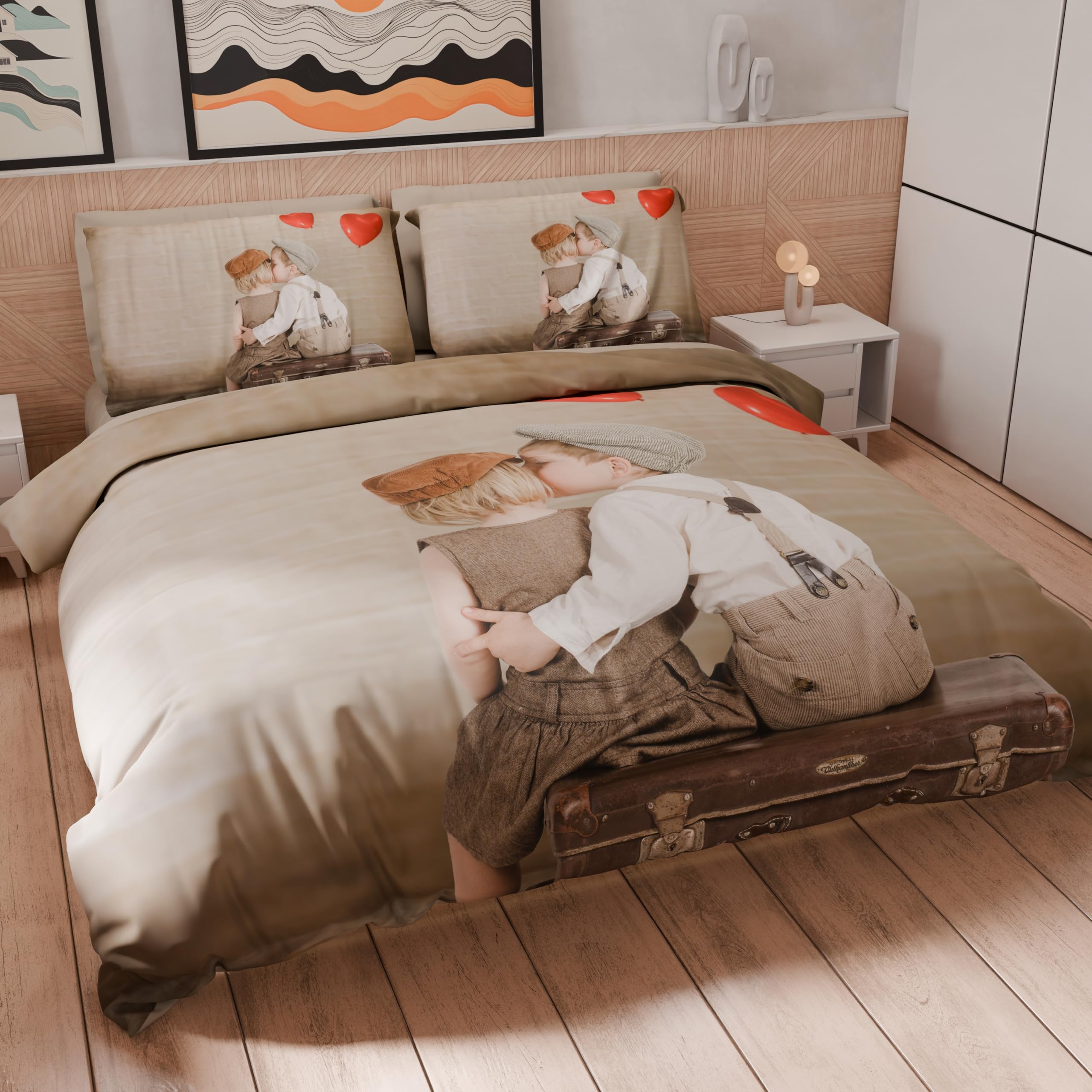 PETTI Artigiani Italiani - Single Duvet Cover Set 150 x 200 cm (1 Pillowcase 50 