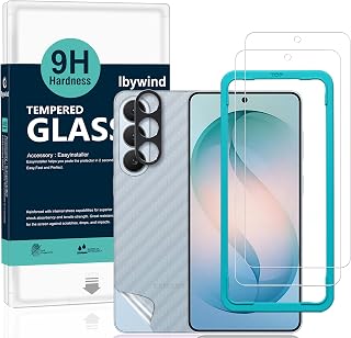 Ibywind for Samsung Galaxy S26+ 5G Screen Protector,2 Pack,9H Hardness Tempered Glass and Camera Lens Protector,with Alignment Frame,Full Coverage,Bubble Free,Fingerprint Unlock,Scratch Resistant