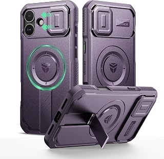 Dexnor for iPhone 16 Plus Case with Slide Camera Cover, Phantom Purple
