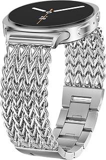 Minyee Metal Band Compatible with Samsung Galaxy Watch 8 40mm 44mm/ 8 Classic 46mm Bands, No Gap One-Click Dressy Stainless Steel Metal Gold Multi-chain Strap Mermaid Style Link Bracelet Wristband