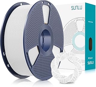 SUNLU PLA+ 3D Printer Filament, Tougher PLA Plus Filament 1.75mm, 1KG White | Upgraded PLA+ Filament, Strong and Toughness, Neatly Wound PLAPro, Dimensional Accuracy±0.02 mm, 1KG Spool