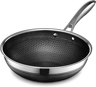HexClad 10" Hybrid Nonstick Wok, Dishwasher and Oven Safe, Induction-Ready | Stay-Cool Handles, Dishwasher and Oven Safe up to 900°F, Compatible with All Cooktops