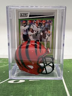 Cincinnati Bengals NFL Helmet Shadowbox w/Ja'Marr Chase card