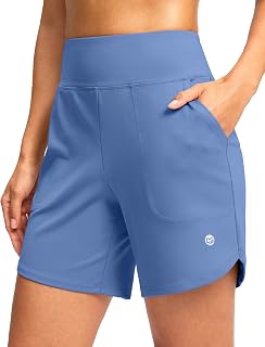 G Gradual Women's Athletic Shorts 6" High Waisted Casual Shorts for Women
