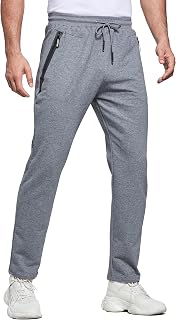 HCSS Jogginghose Herren Sporthose Herren Sweathose Baumwolle Trainingshose mit Gummizug Reißverschlusstaschen