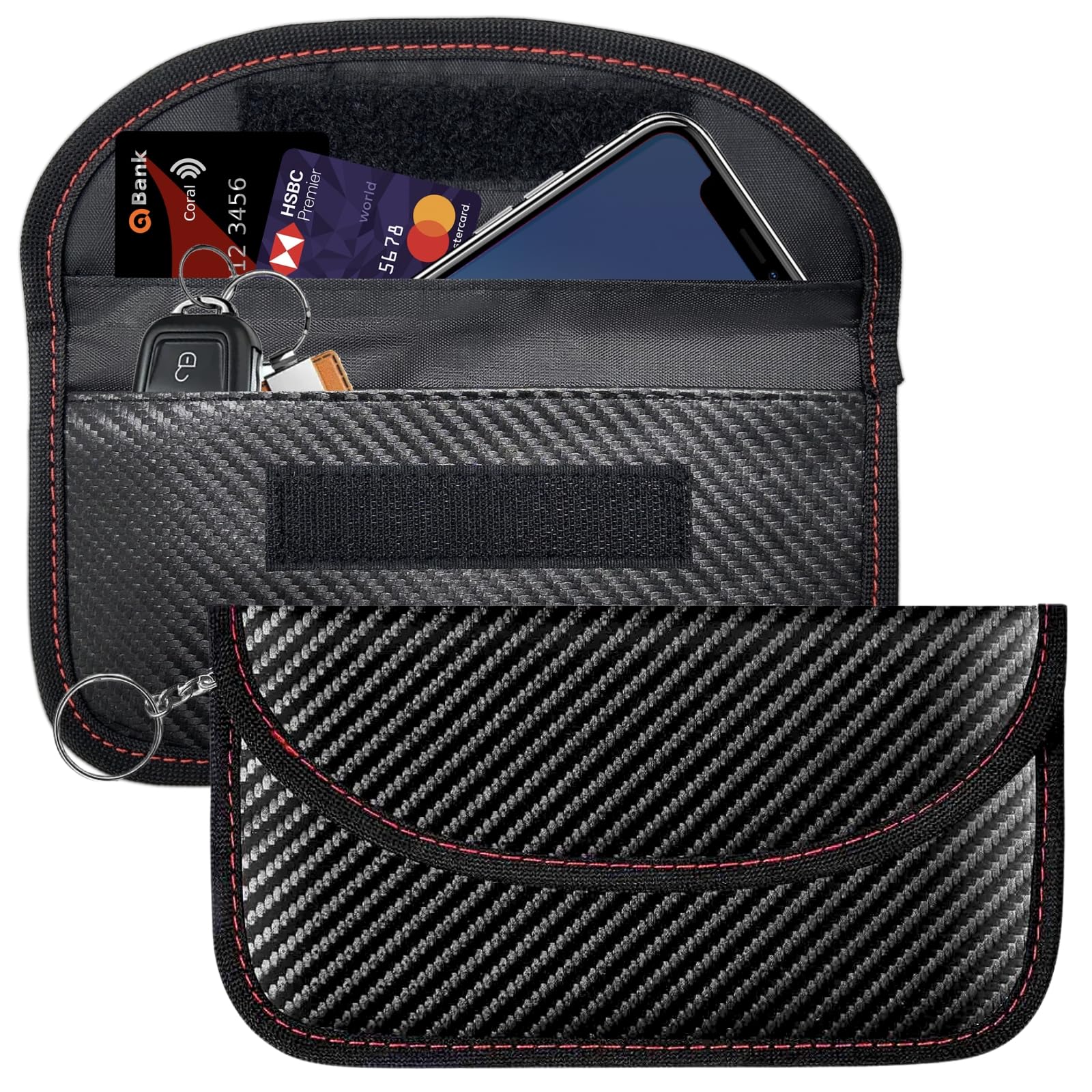 KEYRI 2 PCS Faraday Pouch Faraday Bags RFID Blocker Bags | for Car Security Anti