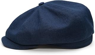 Sterkowski Model Rowdy | 100% Linen Newsboy Cap for Men and Women | Airy 8 Panel Paperboy Cap
