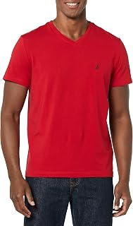 Nautica Mens Short Sleeve Solid Slim Fit V-Neck T-Shirt