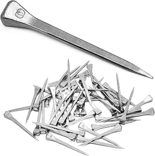 Surf turtle 50Pcs 1.7 Inches E3 Horseshoe Nails | Low Carbon Steel Horse Hoof Nails Horse Training Supplies Tool for Securing Firmly