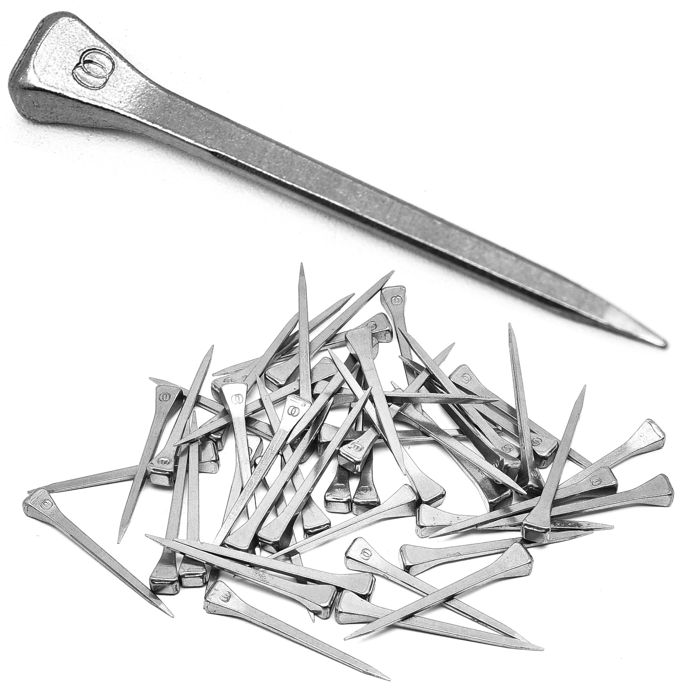 Surf turtle 50Pcs 1.7 Inches E3 Horseshoe Nails | Low Carbon Steel Horse Hoof Na