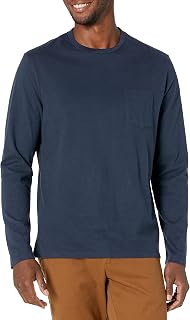 Amazon Essentials Men's Slim-Fit Long Sleeve Cotton T-Shirt, Crew Neck