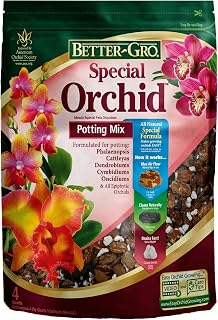 Better-Gro Special Orchid Mix - Orchid Bark Potting Mix - 4 Quarts | Enhanced drainage, air flow & root ventilation, ideal for Phalaenopsis, Cattleyas, Dendrobiums