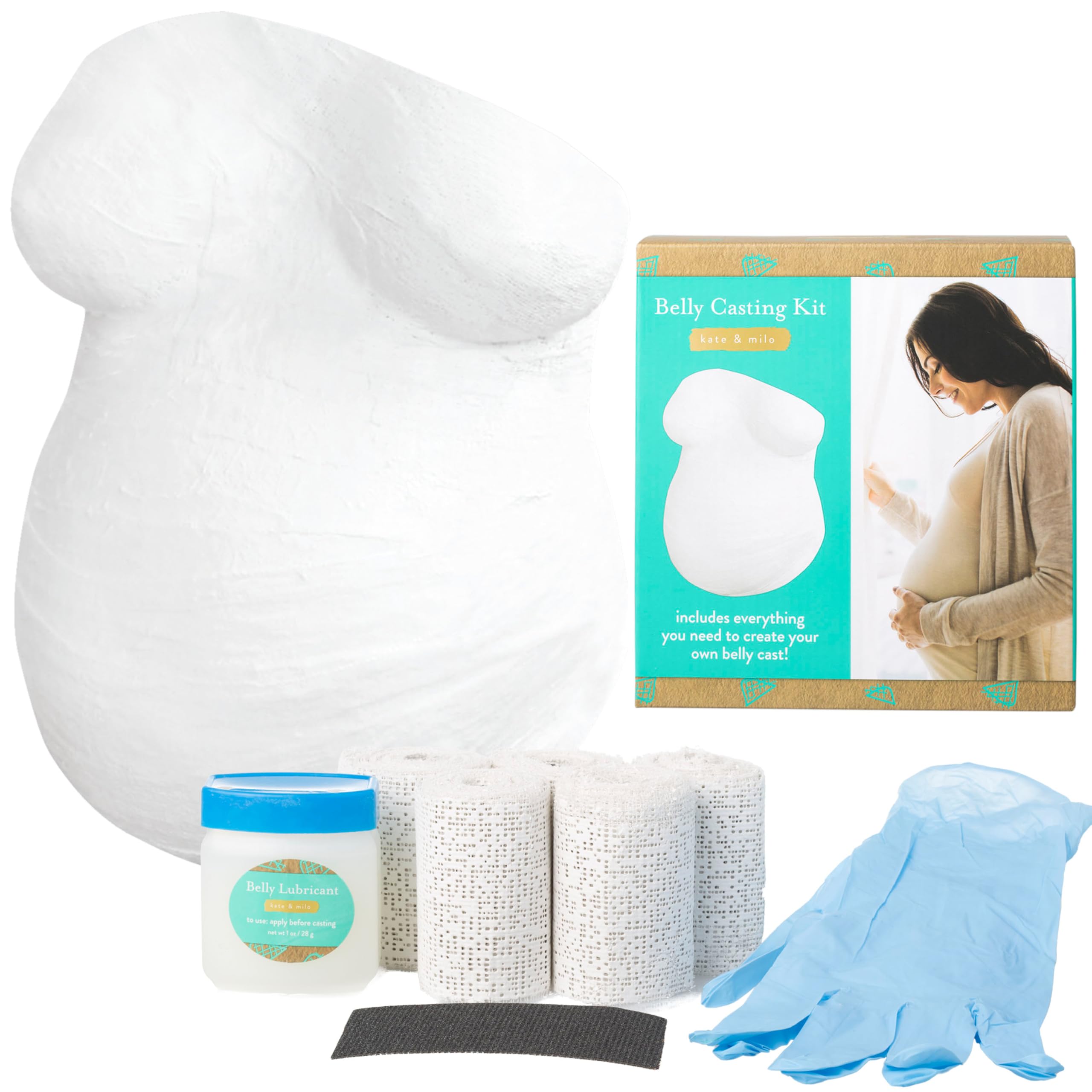 Kate &amp; Milo Belly Casting Kit, Pregnancy Keepsake for Expecting Moms | Inclu