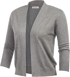 GRACE KARIN Women Cardigan Sweaters Lightweight Knit Cropped Cardigans Trendy 3/4 Sleeve Shrug Bolero S-3XL