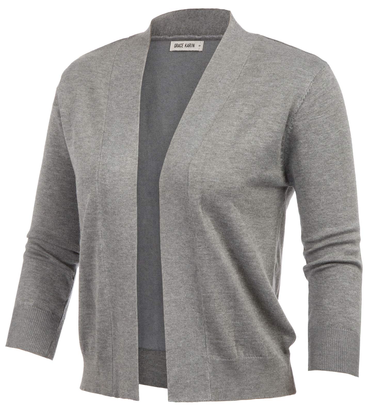 GRACE KARIN Women Cardigan Sweaters Lightweight Knit Cropped Cardigans Trendy 3/