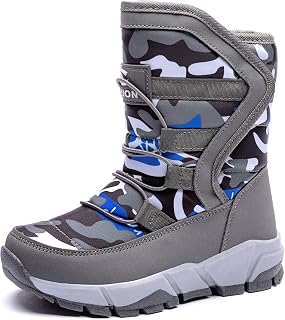 GUBARUN Boys Snow Boots Winter Waterproof Slip Resistant Cold Weather Shoes (Toddler/Little Kid/Big Kid)