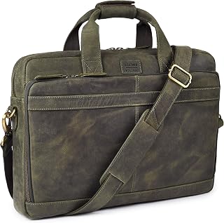 LEATHER VILLAGE Handmade Leather Laptop Shoulder Bag