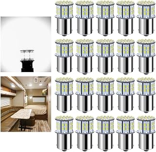 Antline 1156 1141 1003 7506 BA15S LED Bulbs Xenon White 20-Packs, Super Bright 3014 50-SMD LED Replacement for 12 Volt RV Camper Trailer Boat Trunk Interior Light Bulbs