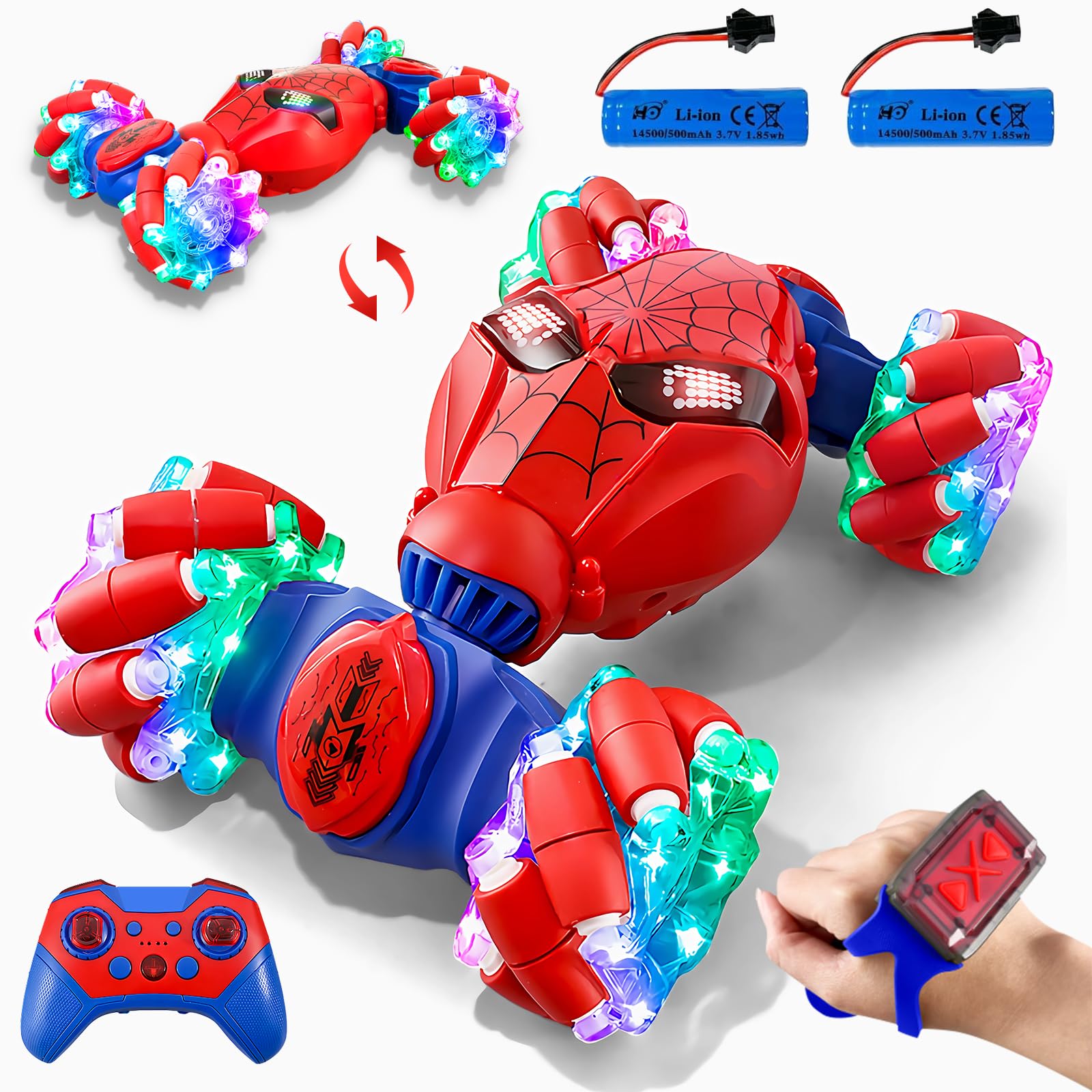 S-pider Rc Gesture Sensing Stunt Car Toys for Boys 3-14 Years Old, Drift Hand Co