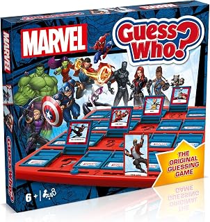 Winning Moves Marvel Guess Who? Board Game, The Avengers, Guardians of the Galaxy and Wakanda forces including Hulk, Iron Man, Black Panther, gift for ages 6 plus