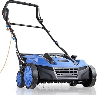 Hyundai 1800W Electric Lawn Scarifier, Aerator & Lawn Rake, 38cm Working Width, 5 Depth Settings, 45L Collection Bag, 10m Cable, 3 Year Warranty