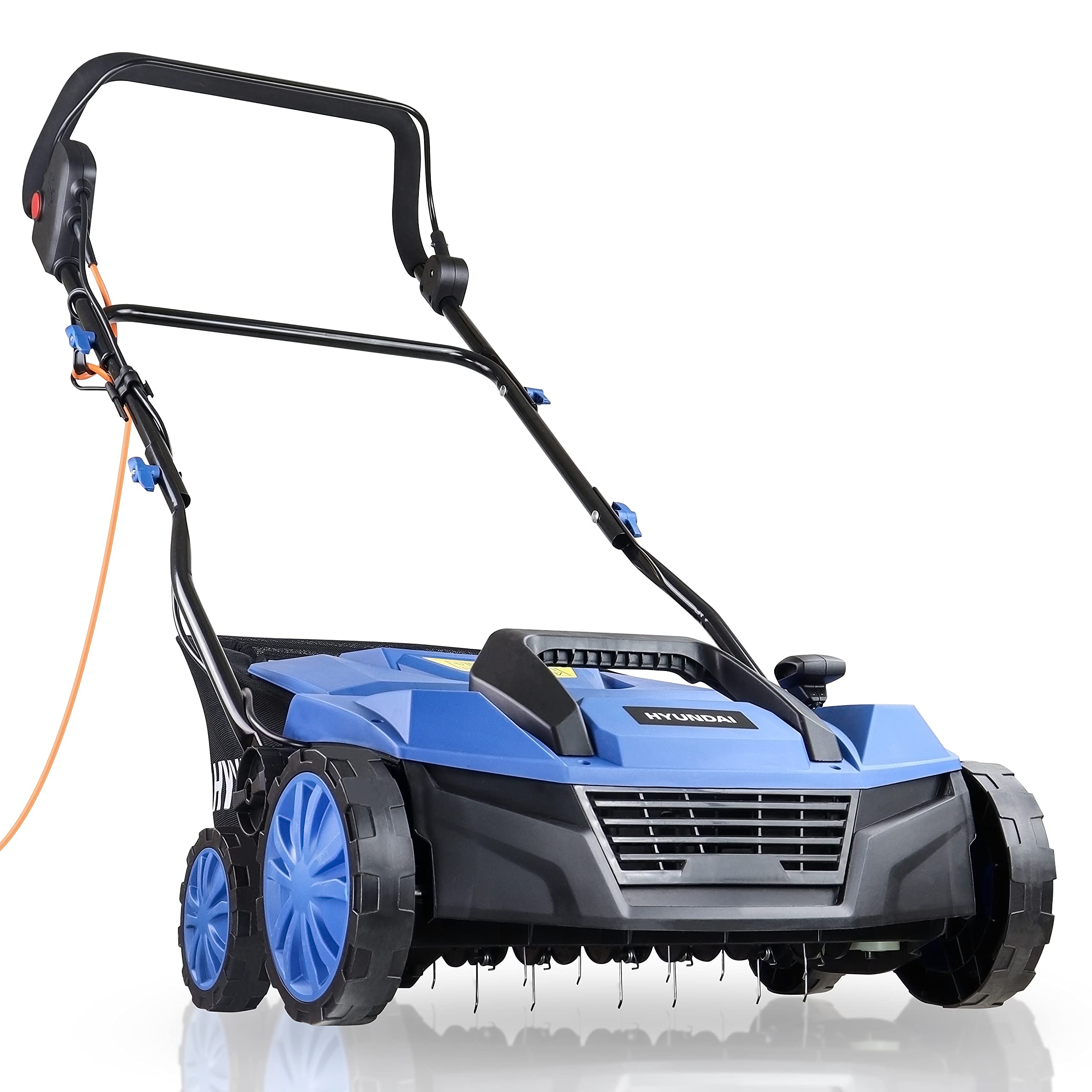 Hyundai 1800W Electric Lawn Scarifier, Aerator & Lawn Rake, 38cm Working Width, 