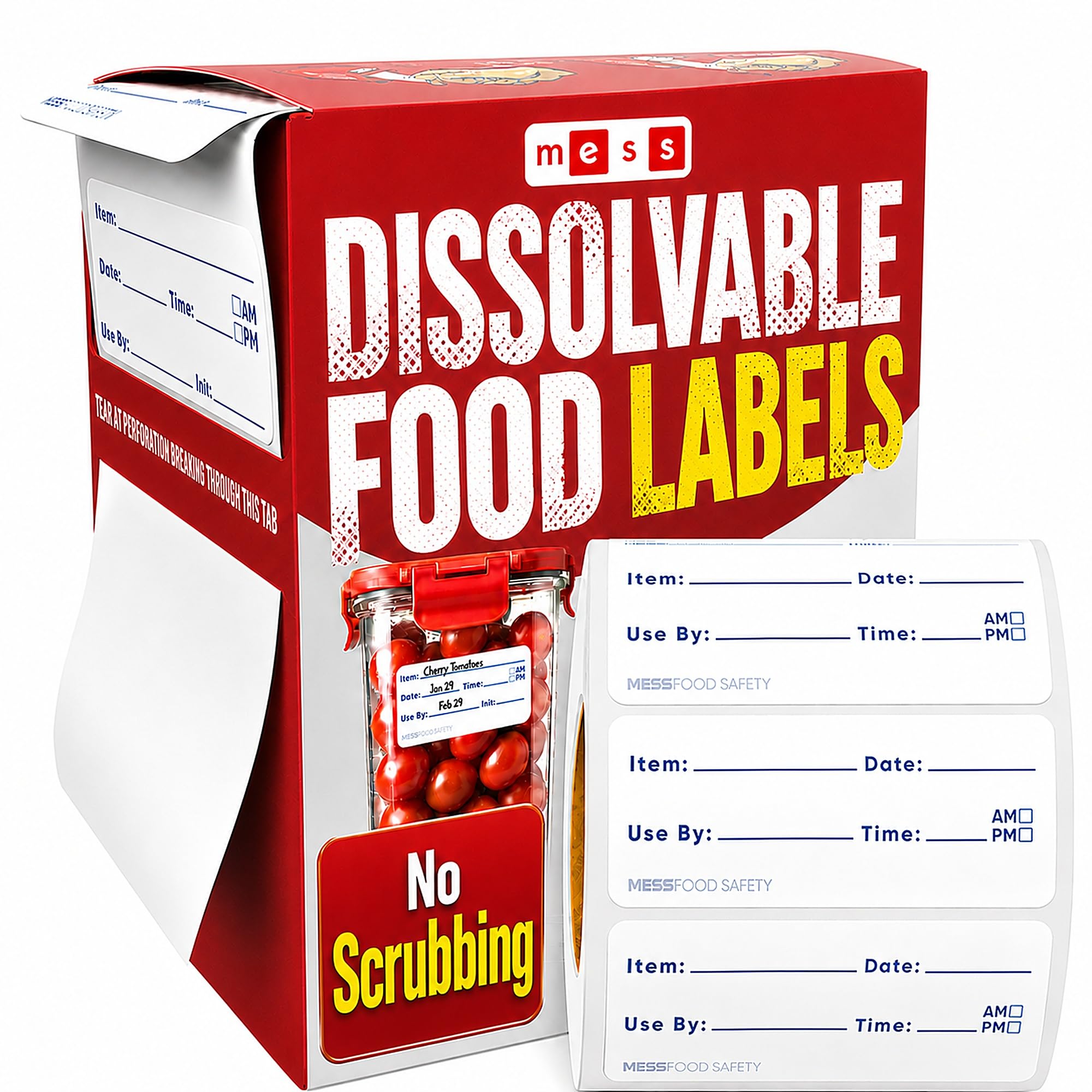 Dissolvable Food Labels - 1x2 in 200/Roll - Canning Supplies & Freezer Use | Was